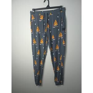 Saxx Pajama Snooze Pants Pizza On Earth Gray Modal Men's Large Drawstring
